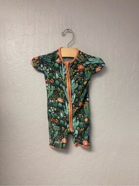 $20 ADD ON little one shop floral cactus bamboo romper 3-6M little‎ sleepies